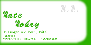 mate mokry business card