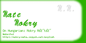 mate mokry business card